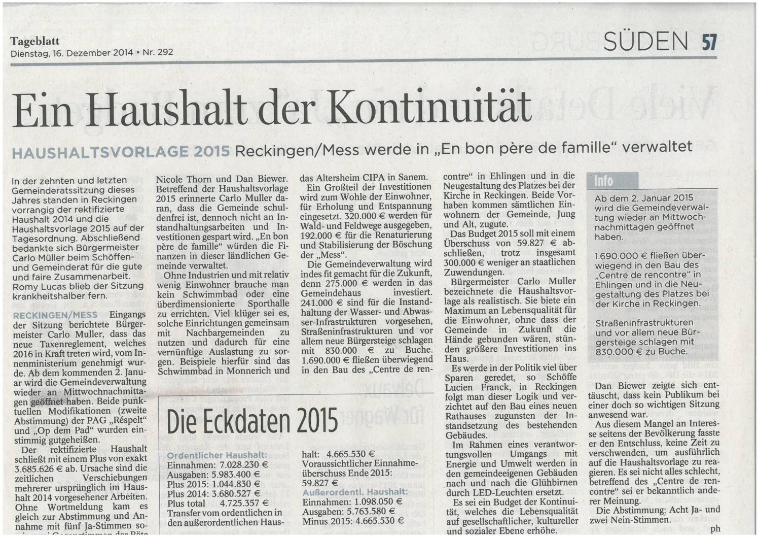 20141204 CC Tageblatt
