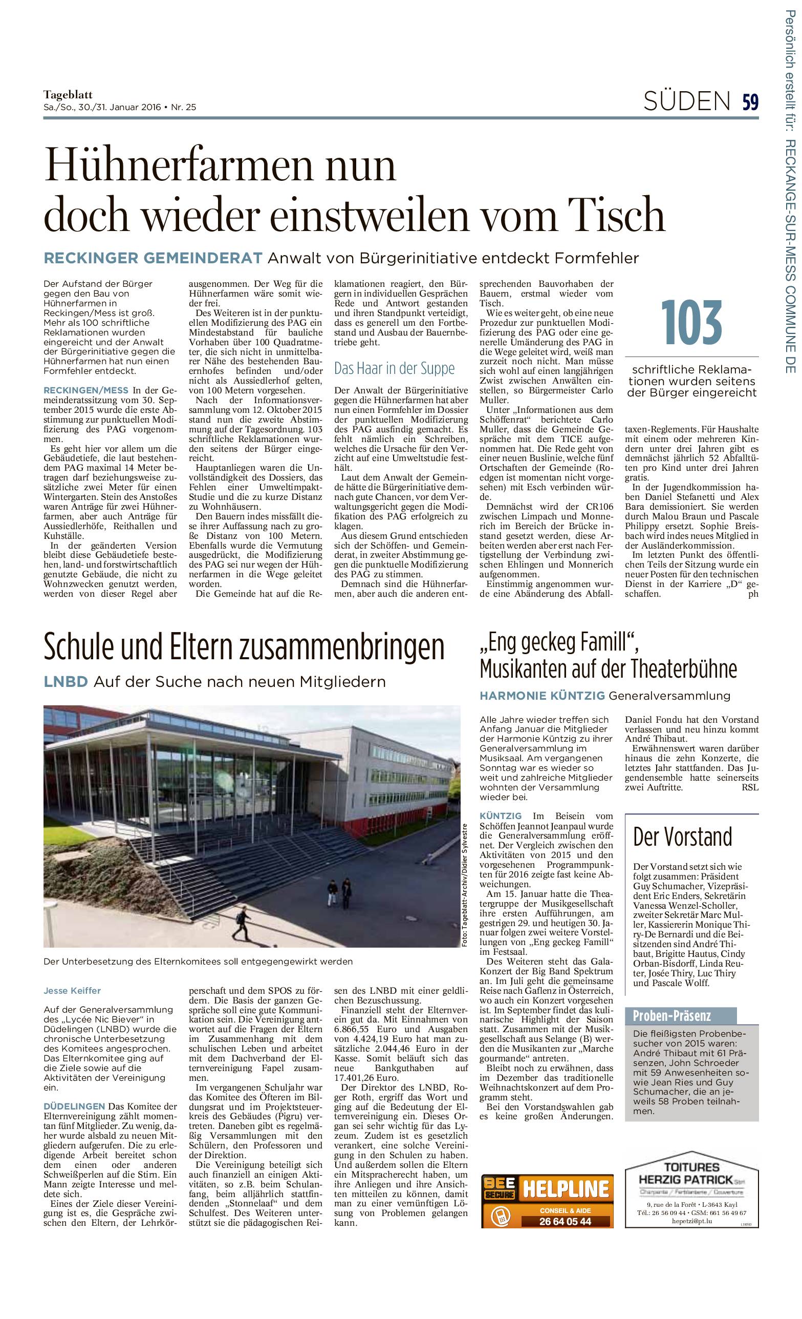 20160128 CC Tageblatt