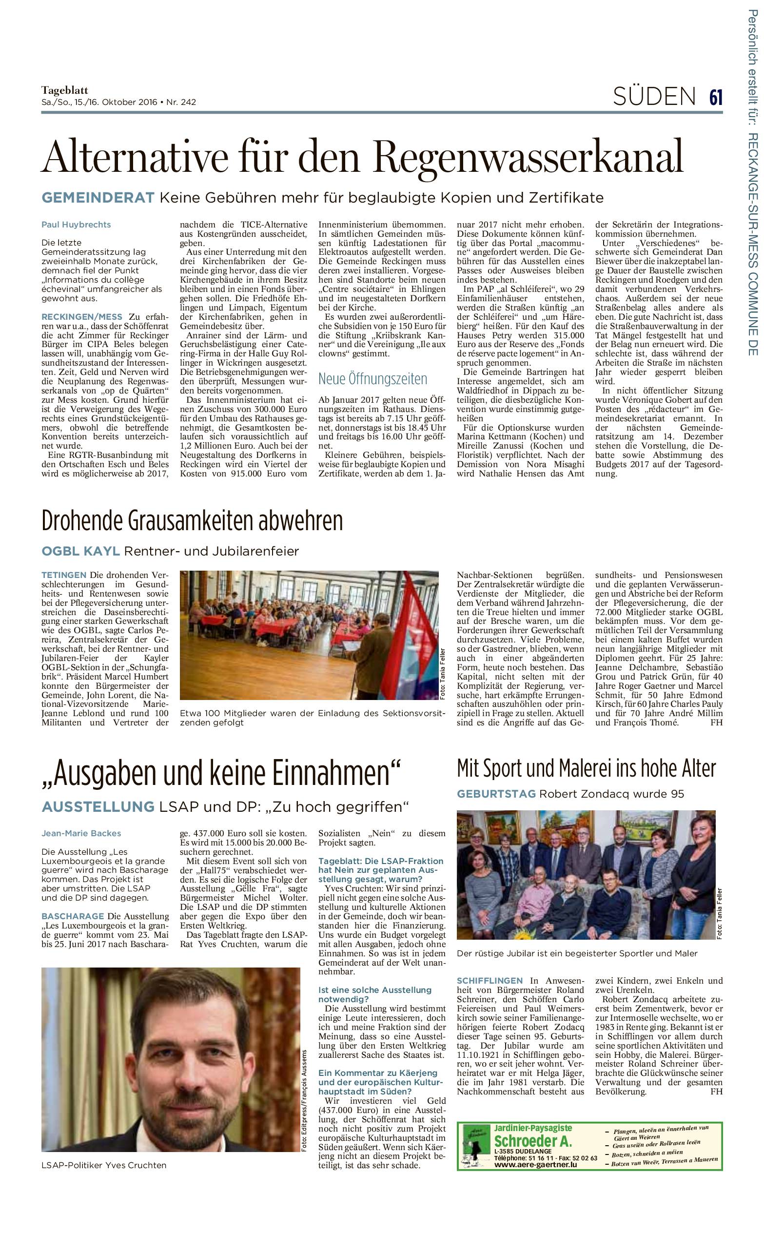 20161013 CC Tageblatt
