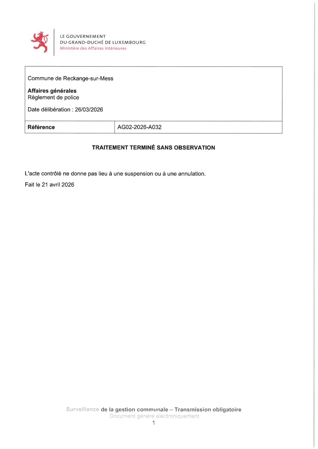 RC - Règlement concernant les cimetières et les inhumations (2026)