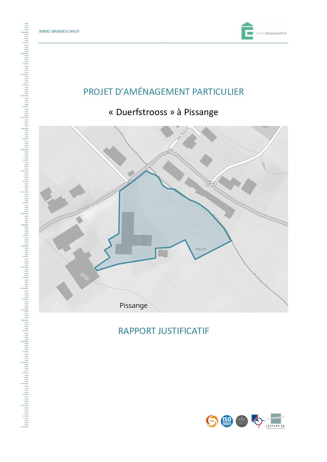 PAP Duerfstrooss - Rapport-Justificatif