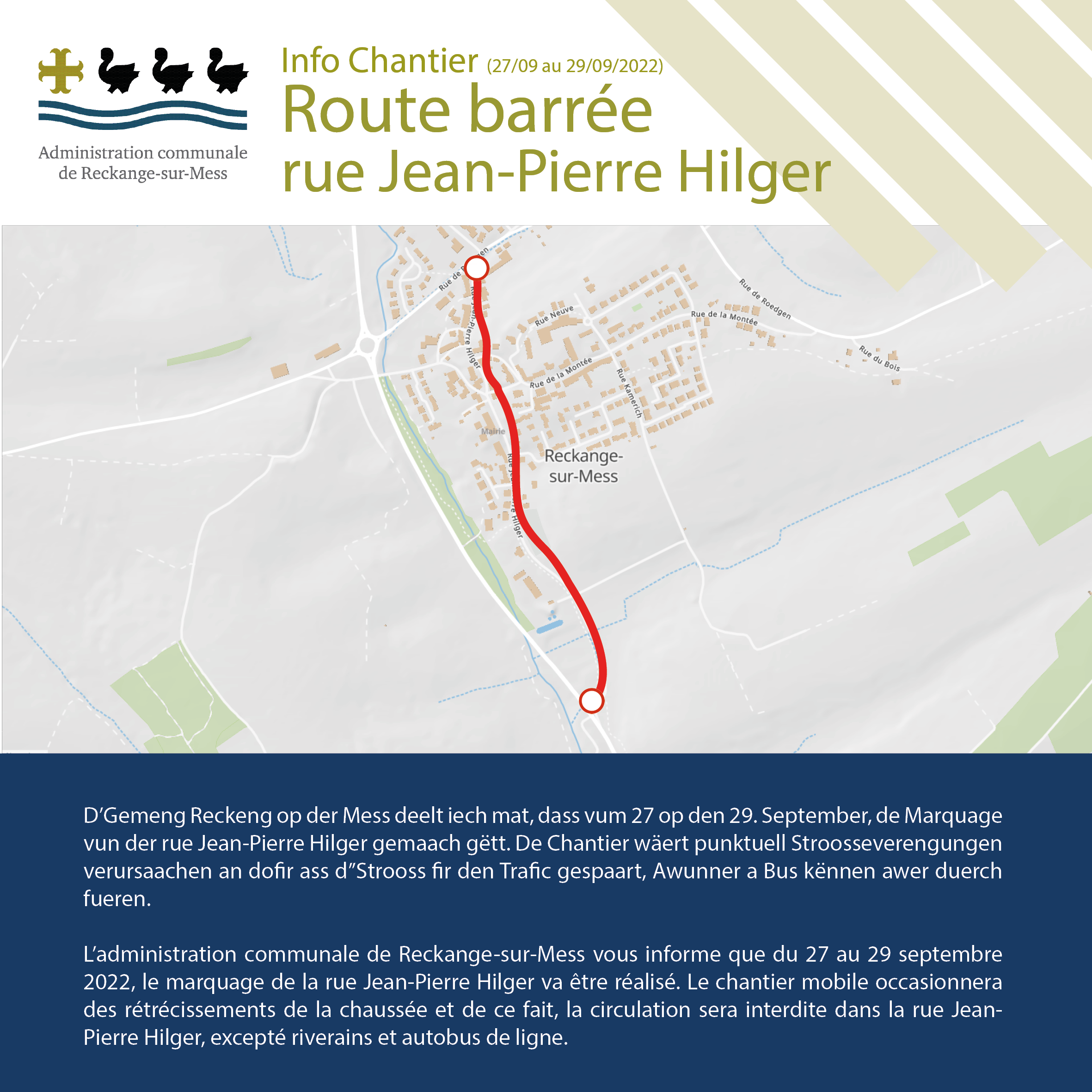 Chantier : Rue Jean-Pierre Hilger