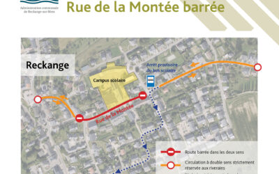 Info chantier : Rue de la Montée barrée