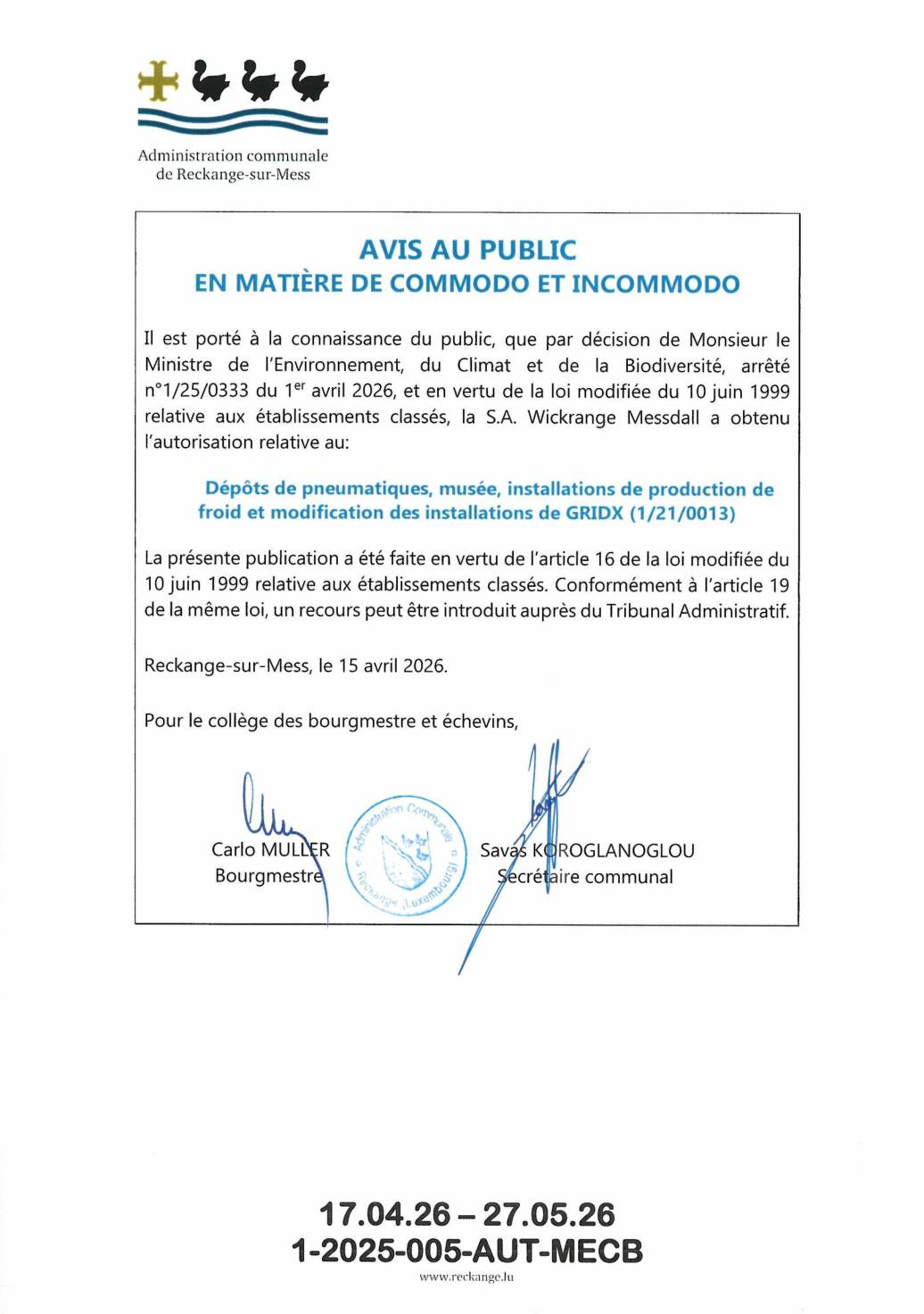 Autorisation: divers GridX